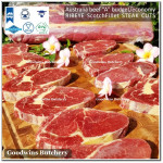 Beef Ribeye Scotch-Fillet Cube-Roll BUDGET frozen Australia AMG steak cuts thickness: 2.5 & 1cm (price/kg)